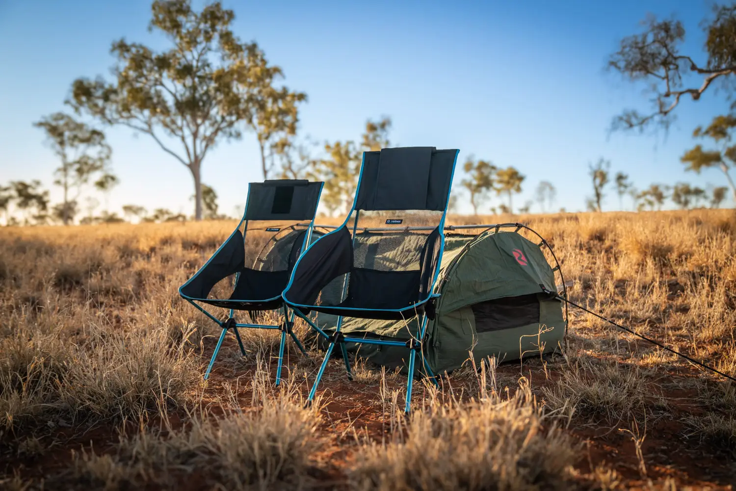 Camping comfort in the Simpson Desert